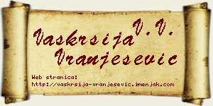 Vaskrsija Vranješević vizit kartica